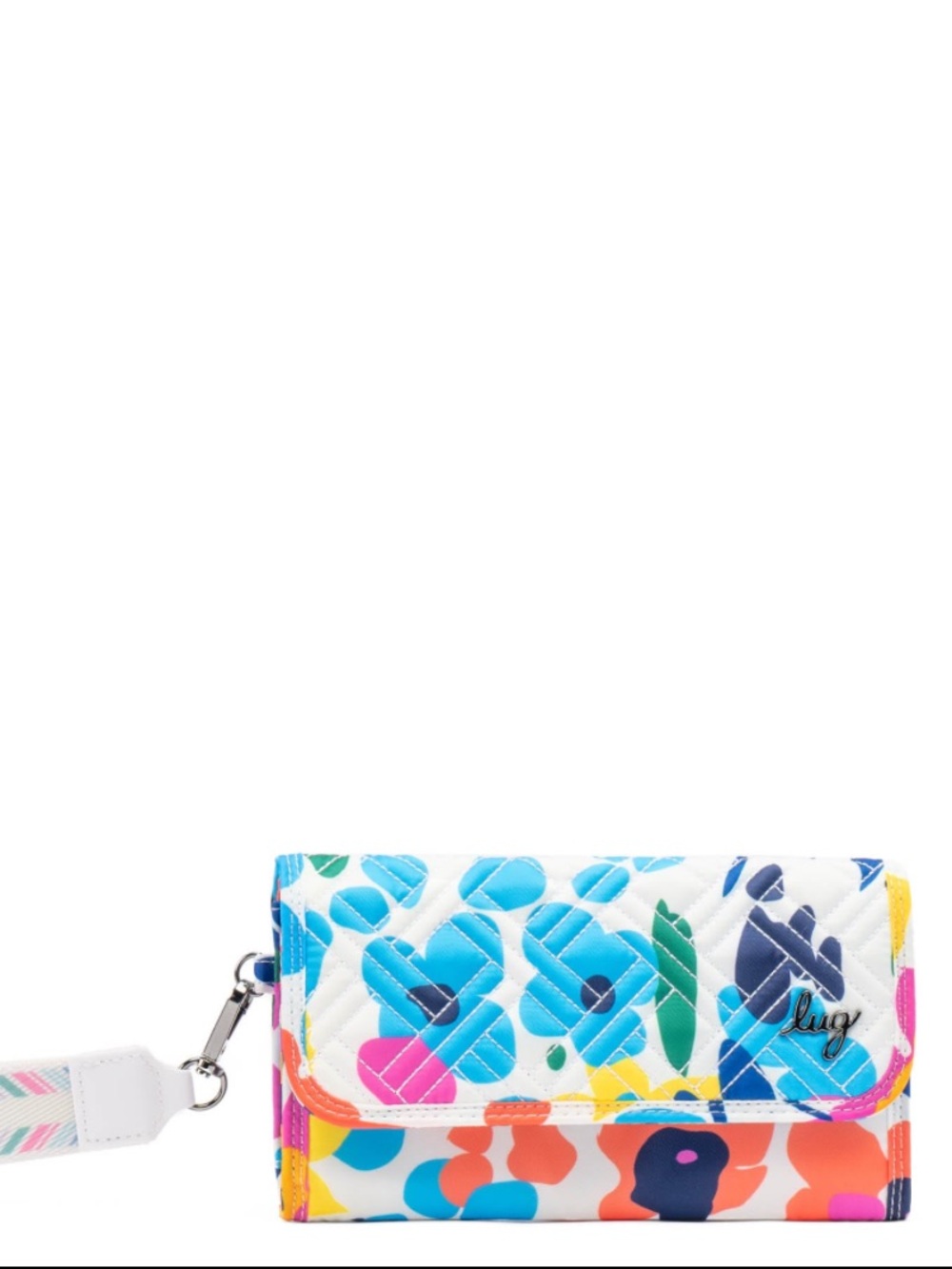NWT Lug Stroll RFID Wristlet Wallet in Wildflower Brights 🩷💙💛🩵💚🧡❤️ - Picture 3 of 8
